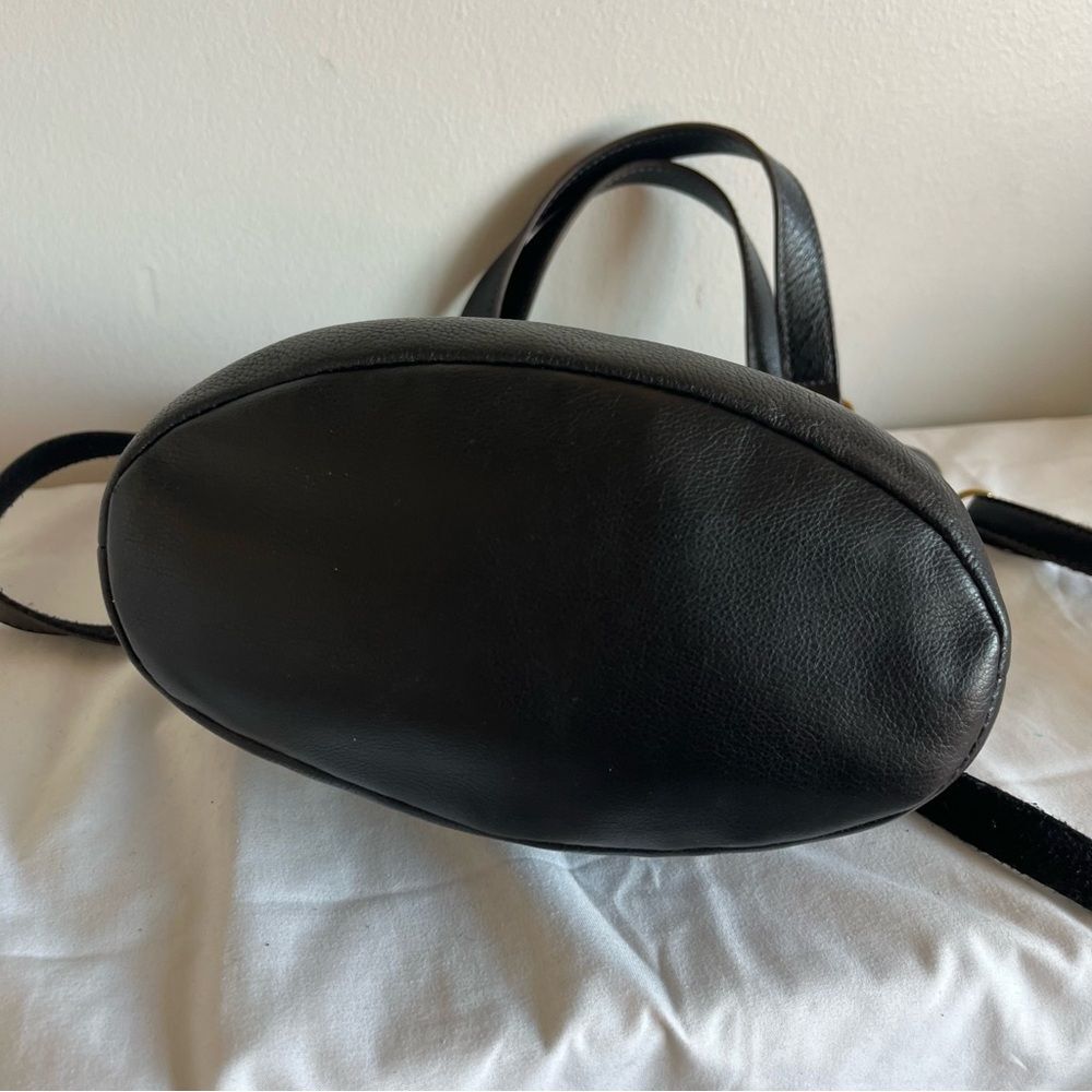 FOSSIL Black Leather Tote shoulder Bag crossbody Satchel Sydney Ryder Gemma Kyle - Picture 12 of 13